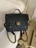 Mochila Acolchada con Cadena Estilo Tweed para Mujer 2025 Nueva Retro Mochila de Gamuza Bolso Bandolera Multifuncional