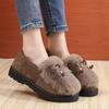 Zapatos de Terciopelo Cálidos y Peludos Casuales de Moda para Mujer 2024 Invierno Nuevo Estilo Zapatos de Tela Old Beijing para Mujer Zapatos de Algodón para Mujer