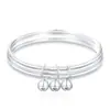 Pulseira Sansheng III feminina simples moda Sino três anéis pulseira pulseira com gravação Tanabata Dia dos Namorados presente atacado