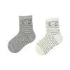 Calcetines Nuevos de Otoño/Invierno Miss Sun para Niños, Calcetines de Media Pantorrilla Modernos para Niños y Niñas, Estilo Coreano, Rayados, Dibujos Animados, Lindos Calcetines de Algodón