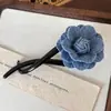 Pinza para el Cabello Retorcida Azul Denim Romántica Elegante Accesorio para el Cabello Nuevo 2025 Pinza de Garra Azul Accesorio para el Cabello de Verano