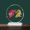 Nuevo Adorno de Cristal de Carpa Estilo Chino Decoración para Sala de Estar Gabinete de Vino Regalo de Inauguración de Casa Apertura Oficina Finanzas Mascota Propicia Adorno de Escritorio