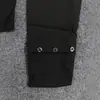 Top de mujer de moda INS transfronterizo otoño personalizado cuello medio alto Y2K holgado diseño de botones de doble botonadura color liso fino manga larga