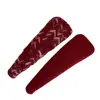 Presilha de cabelo de tecido xadrez vermelho de Ano Novo, presilha lateral para franja com toque de luxo, presilha para cabelo liso, acessório de cabelo