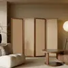 Estética Dinastía Song Pantalla de Madera Maciza Divisoria Sala de Estar Plegable Móvil Fija Personalizada Bloqueo Sala de Té Nuevo Chino Retro Zen