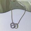 Viento europeo y americano D collar para el hogar femenino ins hip-hop nariz de cerdo cadena para suéter de otoño e invierno una cadena para el cuello de viento frío joyería al por mayor
