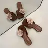 Sandalias de Cuña con Flores Dulces Estilo Francés para Mujer, Nuevos Zapatos de Verano 2026 Versátiles Estilo Hada que Combinan con Faldas
