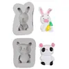 Molde de Silicone para Decoração de Bolo Mousse Fondant de Chocolate Cozimento Animal de Desenho Animado Sabonete de Banho Infantil