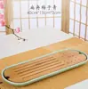Bandeja de Té Pequeña de Cerámica de Bambú Ceremonia del Té Estilo Japonés Juego de Té Kung Fu Bandeja Redonda Pesada de Bambú Mar de Té Almacenamiento de Agua Mesa de Secado y Remojo