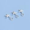 Plata Pura 999 Estrella de Cinco Puntas Estrella de Mar Colgante Pequeño Joyería de Plata Pura Accesorios Cuerda Trenzada DIY Pulsera de Cristal Materiales para Colgantes