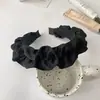 Diademas plisadas de ala ancha al por mayor, color liso, elegantes, sencillas, versátiles, diademas de tela vintage, accesorios para el cabello para mujer