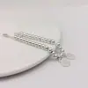 Pulsera de Moda Estilo Nuevo de Paz y Bendición para Mujer, Pulsera Exquisita de Plata de Nicho de Lujo Ligero, Pulsera para Mejor Amiga, Pulsera de Cuentas