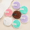 Em Estoque Transfronteiriço Abacaxi Grade Preguiçoso Limpeza Facial Esfoliante Esponja Redonda Removedora de Maquiagem Almofada Lavável Limpeza Dupla Face Atacado