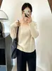 Blusa quadrada para mulheres plus size, camisa listrada que afina, estilo outono 2026, malha solta para mulheres plus size