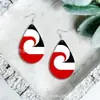 Aretes Maoríes de Estilo Étnico con Bandera de Lágrima Acrílico Estampado Pequeño Aretes Transfronterizos de Nueva Zelanda Acrílico Personalidad