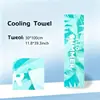 Toalha de Secagem Rápida, Toalha Esportiva com Sensação Gelada, Toalha Absorvente de Suor para Academia e Yoga, Toalha Refrescante para Limpar o Suor, Padrão de Logo Personalizável