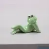 Suporte para Hashi de Sapo Suporte para Caneta Sapo Pet de Chá Sapo Decoração de Estudo em Casa Pequenos Enfeites Decoração de Jardinagem Bonsai Enfeites