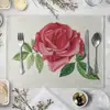 Mantel de Mesa de Comedor con Patrón de Flores Multicolor Estilo Europeo Mantel de Comedor Suministros de Cocina Mantel para Comida Occidental Posavasos LOGOTIPO
