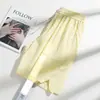 Shorts de Sensação Gelada Secagem Rápida Proteção Solar Malha Respirável Calça de Cinco Pontos Feminina Verão Fina Solta Versátil Esportiva Casual
