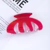 Pinza de Garra Hueca de Tres Puntas Color Sólido Brillante Pinza de Tiburón Grande de Color Contrastante Macaron Accesorio Simple Versátil para Peinar el Cabello Venta al por Mayor