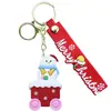 Chaveiro de Boneca de Natal Transfronteiriço Feito de Material Plástico Macio, Pingente de Bolsa Estilo Europeu e Americano, Inclui um Pequeno Pingente da Moda de Presente