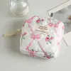 Bolsa de Cosméticos Linda con Lazo Ins para Mujer Gran Capacidad Bolsa de Cosméticos para Dormitorio de Estudiante Estuche para Lápices Bolsa de Cosméticos para Toallas Sanitarias