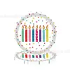 Nuevas Velas de Lunares de Colores Suministros de Decoración para Fiestas de Cumpleaños Papel de Diseño Servilletas de Papel Platos de Papel Banderines de Tirar Mantel Individual Juego de Vajilla