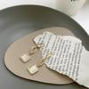 Pendientes de Aguja de Plata S925 Coreanos Nuevos de Moda Geométricos de Piedra Ojo de Gato Pendientes de Borla para Mujer Pendientes de Diseño Nicho Venta al por Mayor