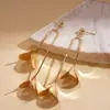 Brincos de Borla Gota d'Água Agulha de Prata, Brincos de Temperamento Nicho Estilo Étnico, Brincos Versáteis Elegantes de Luxo Leve