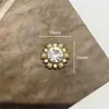 Accesorios de joyería barroca vintage incrustados de diamantes, accesorios florales personalizados de aleación con diamantes, accesorios para el cabello, materiales para manualidades para fundas de teléfono