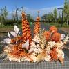 Flores Artificiais de Casamento Arranjo de Orquídea Chidori Guia de Corredor de Flores Palco T Arte Floral Série Vermelho Champagne Vela de Palco