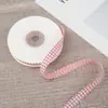 Em Estoque Xadrez Renda Fita Laço Acessórios para Roupas Grampo Ornamento de Cabelo Decoração Botão Bolha Fita