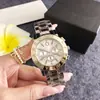 Reloj de Pulsera Redondo Cronógrafo de Tres Ojos de Nicho Pulido Completo Plata Simple Moderno Correa de Acero Versátil para Pareja Reloj de Cuarzo