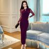 Moda Femenina Nueva Otoño 2026 Estilo Francés Sexy Malla Adelgazante Vestido Bodycon con Vestido Interior 20825