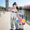 Jaqueta infantil, novo estilo outono, cardigã da moda estilo faculdade para crianças mais velhas, jaqueta baseball casual de primavera e outono para meninas