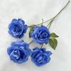 Xinxin 4 rosas artificiales, tela de lija para decoración del hogar, flores de boda, flores falsas, fábrica al por mayor