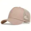 Nueva Gorra de Malla de Algodón Clásica Multicolor para Primavera y Verano Moda Sencilla de Color Sólido Algodón Transpirable Gorra de Béisbol Gorra Plana de Pico Transfronteriza