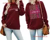 Moletom Feminino de Outono Turma de 2026 Moletom Estampado Novo Solto Gola Redonda Manga Longa Top e Moletom Feminino Fashion