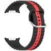 Adequado para Pulseira Listrada Vertical Samsung Watch8/9, Pulseira de Silicone Galaxy Watch8Classic, Pulseira de Pulso Duas Cores