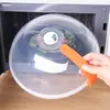 Tapa transparente y visible para calentar alimentos en microondas, resistente a altas temperaturas, a prueba de salpicaduras y aceite, tapa para calentar alimentos, tapa para conservación de alimentos para el hogar