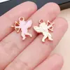60 Nuevos San Valentín con Goteo de Aceite Cupido Corazón Camioncito Amor Colgante de Aleación Accesorios para Pendientes Pulsera DIY