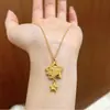 Collar de cordón de cera Ruyi Fu lock de hielo picado para mujer, nuevo diseño estilo chino, nicho 2026, nueva cadena para suéter, venta al por mayor