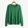 Cárdigan de Punto Transfronterizo para Mujer Otoño e Invierno Cuello Redondo Suéter Nuevo Andy Terciopelo 2025 Talla Grande Holgado