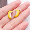 Amazon Handmade Pingentes de Frutas Esmaltados 3D Liga Metálica Morango Melancia Pimenta Milho Acessórios para Joias DIY