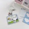 Cuerda elástica cordón de dibujos animados tarjeta escolar tarjeta de comedor tarjeta de acceso transparente horizontal dibujos animados lindo Snoopy cómic Peanuts