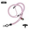Nuevo cordón para teléfono móvil 6MM resistente para colgar en el cuello ajustable para exteriores anti-pérdida delicada cuerda trenzada para muñeca negra