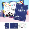 Certificado de Formatura do Jardim de Infância Álbum Comemorativo para Turmas Grandes Educação Infantil Treinamento Desenho Animado Concha de Certificado de Formatura Universal com Páginas Internas