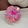 Pinza para el pelo con forma de flor plumeria de color degradado electroplateado, flor rizada, pinza de tiburón, accesorio para el pelo, accesorios para el cabello, mujer