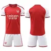 Respiráveis e de secagem rápida 26 uniformes de futebol do Arsenal, casa e fora, para adultos e crianças, conjuntos personalizados da Liga dos Campeões, camisas de torcedor para pais e filhos