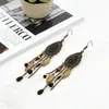 Brincos Retrô Boêmios Europeus e Americanos com Design de Gota d'Água, Brincos Exagerados de Liga Metálica Estilo Étnico de Viagem a Yunnan para Mulheres